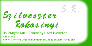 szilveszter rokosinyi business card